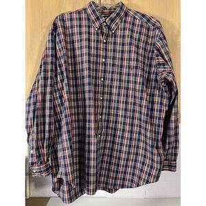 Ralph Lauren Blaire Flannel Shirt‎ Men XL Multi Color Plaid Button Down